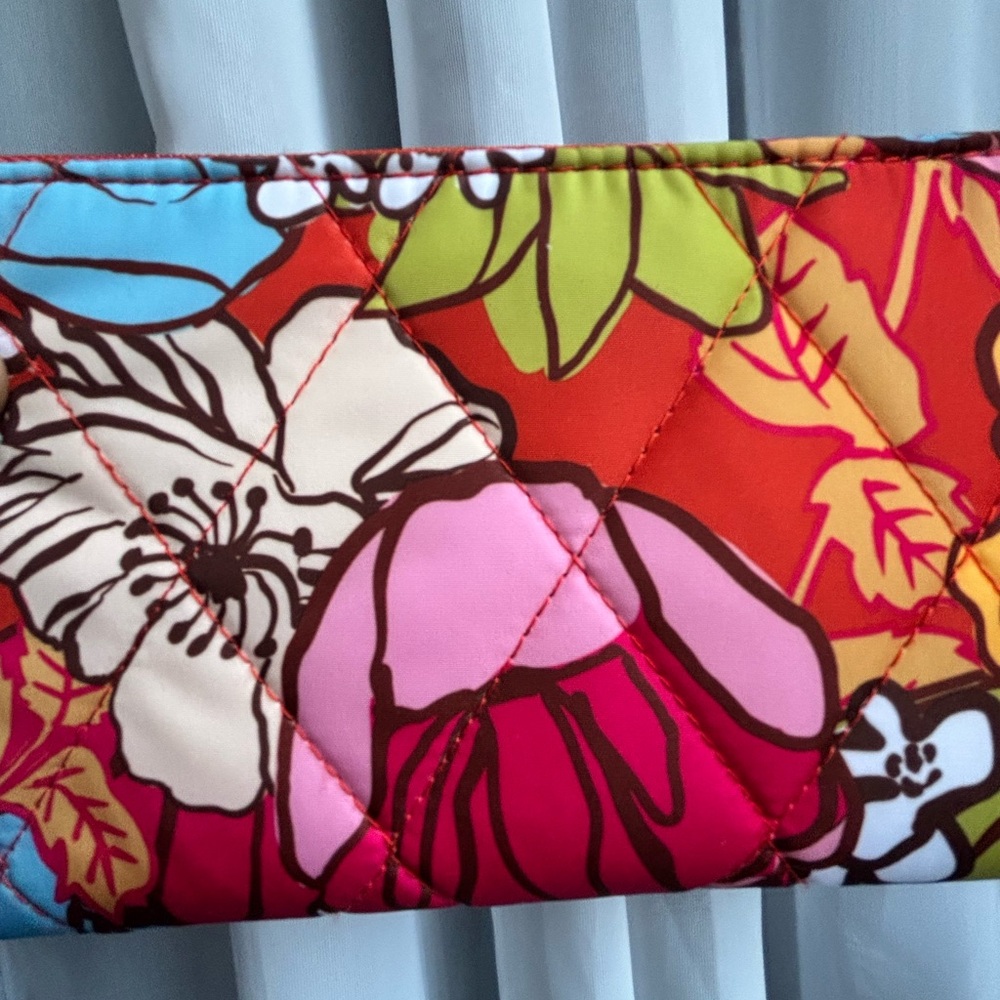 Vera Bradley Floral Quilted Wallet in Pink, Red, Green, Blue, White